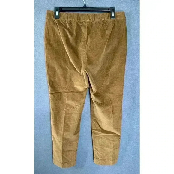 J. Jill Corduroy Pants Womens 8P Brown Dark Camel Pull On Stretch Ankle Ponte - Picture 3 of 10